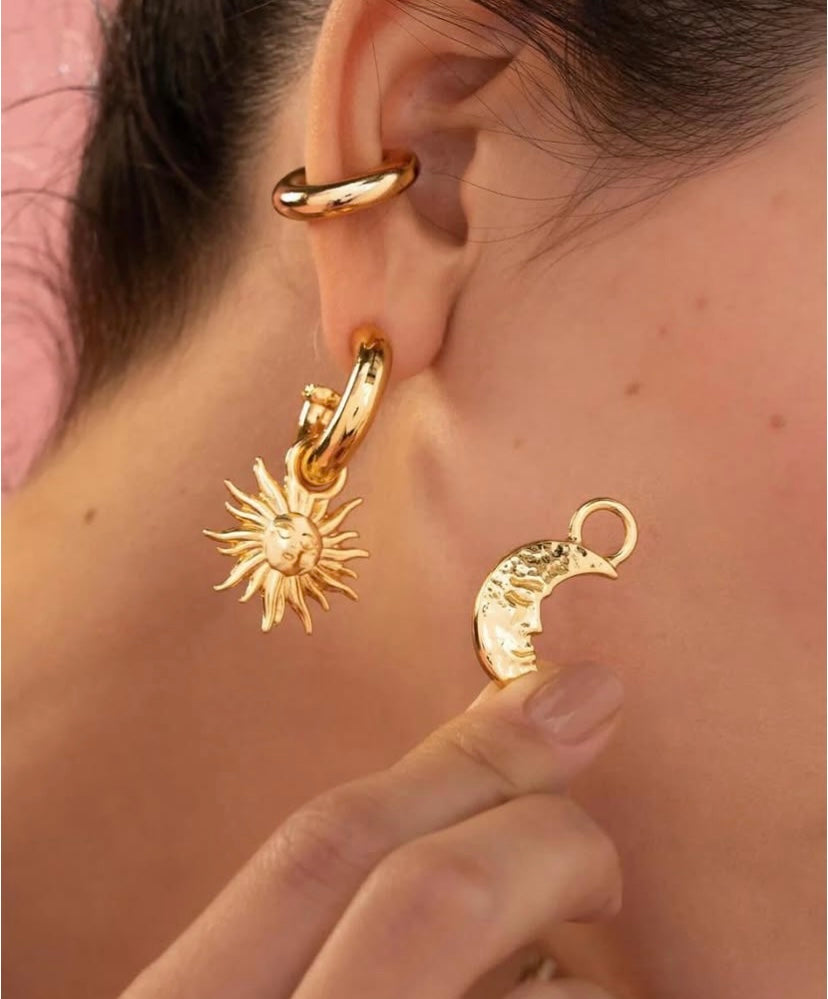 Sun and moon earrings