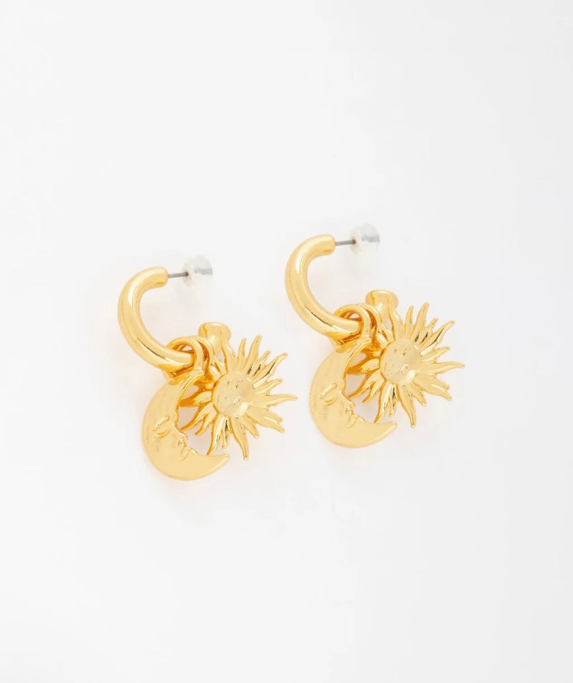 Sun and moon earrings