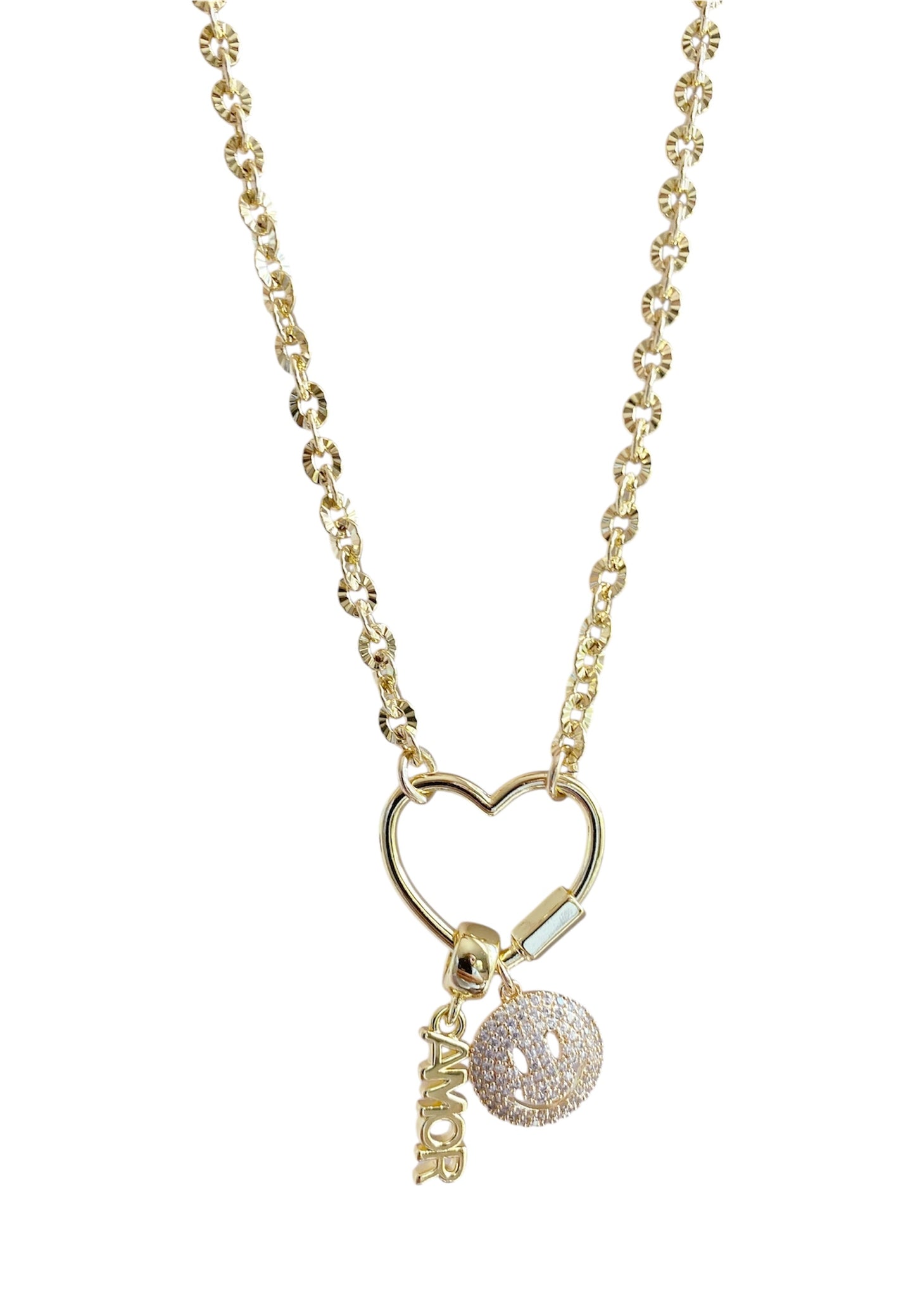 Happy face necklace
