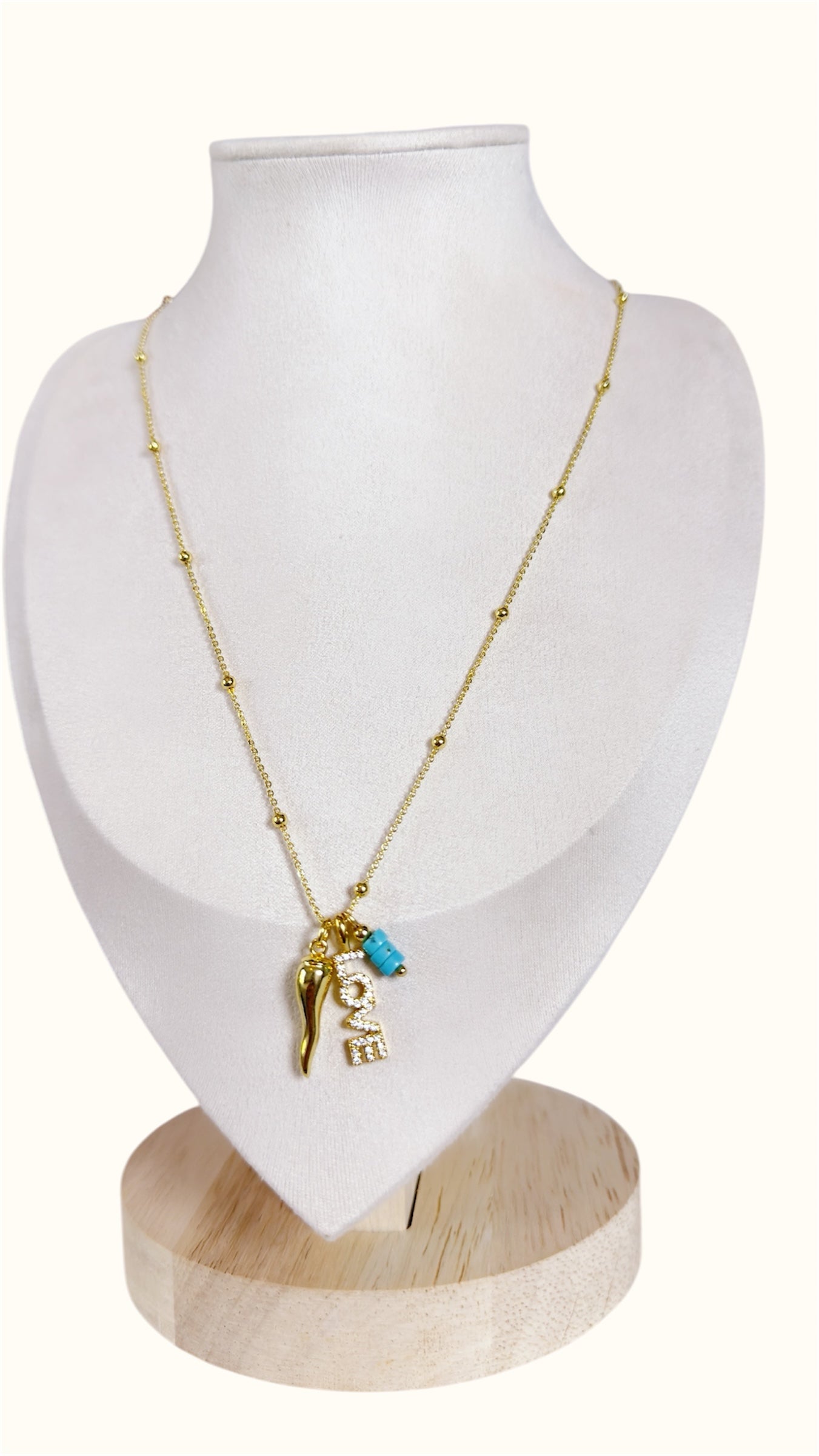 Mediterranean Love Charm Necklace