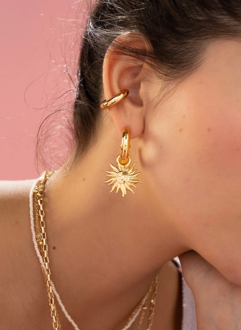 Sun and moon earrings