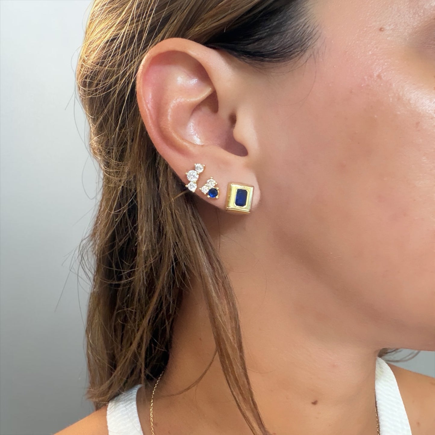 Azure Square Studs