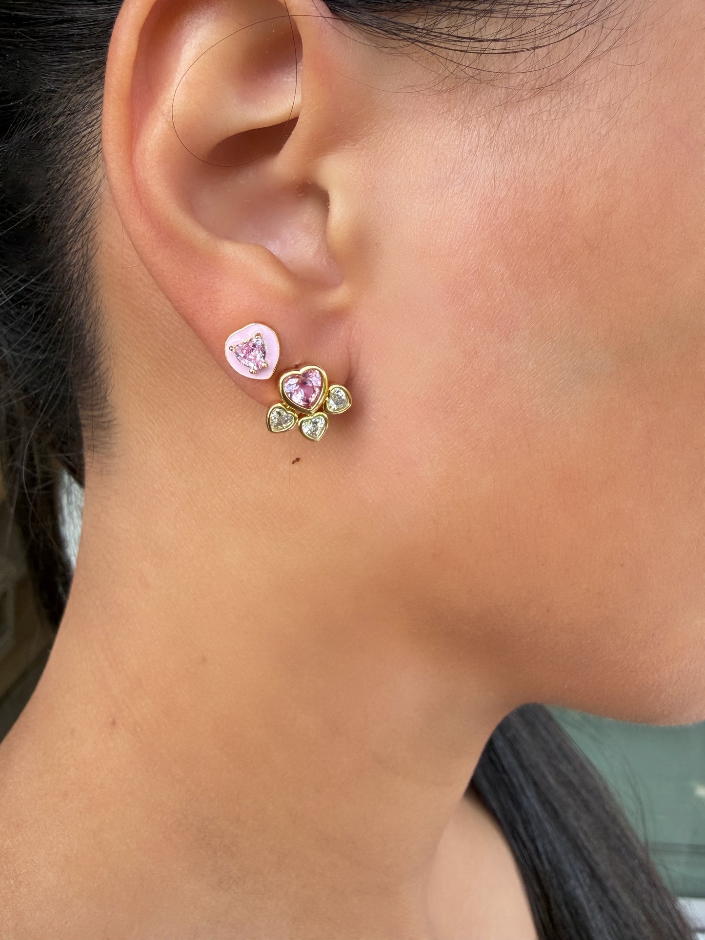 Blush Heart Earrings