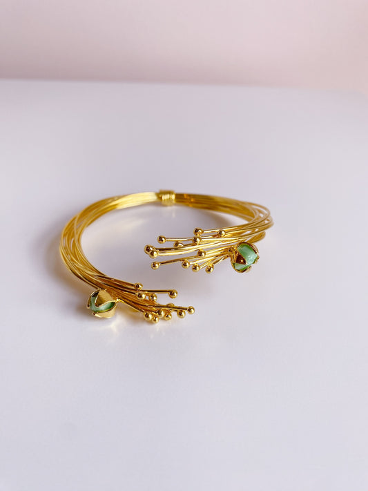Emerald Bloom Bangle