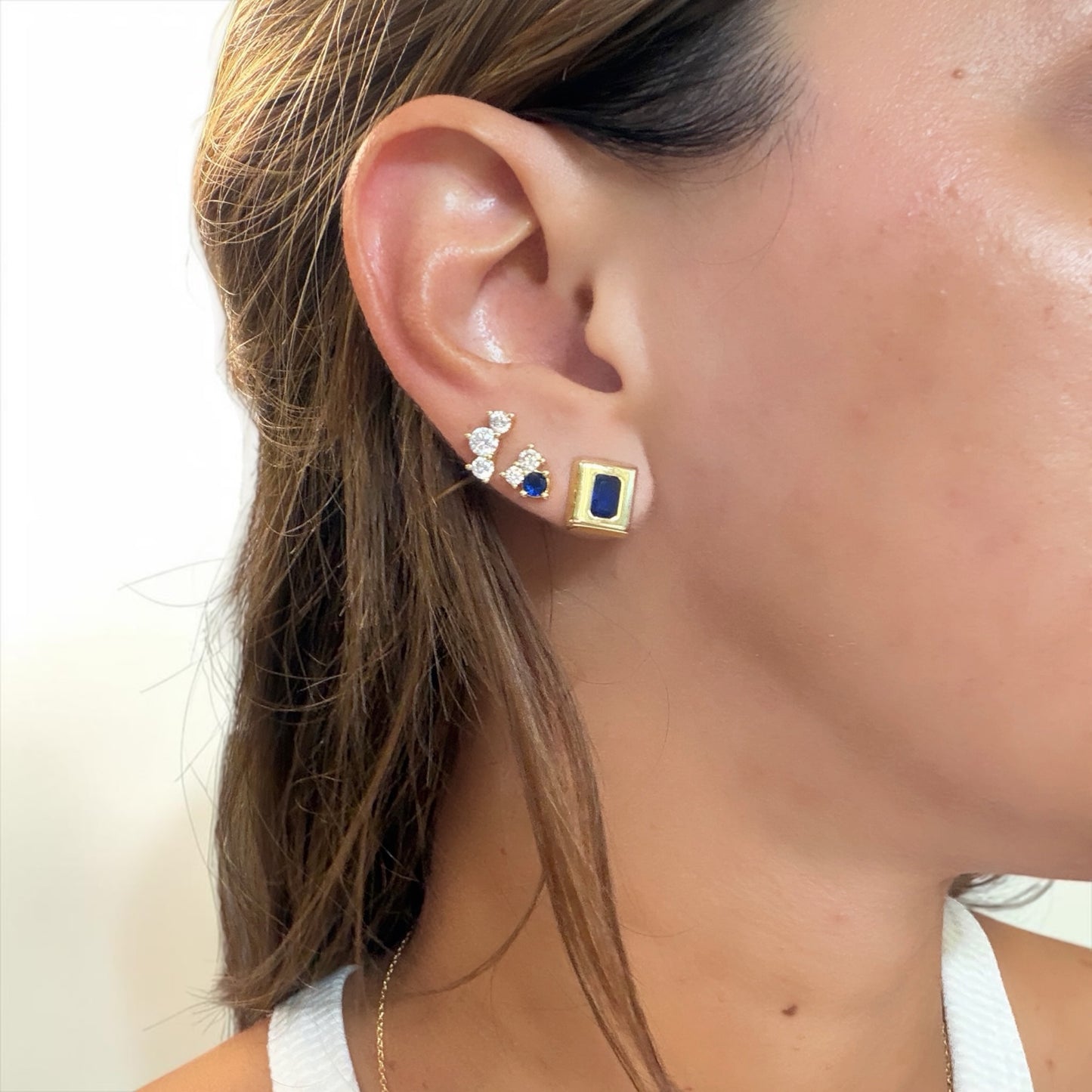 Azure Square Studs