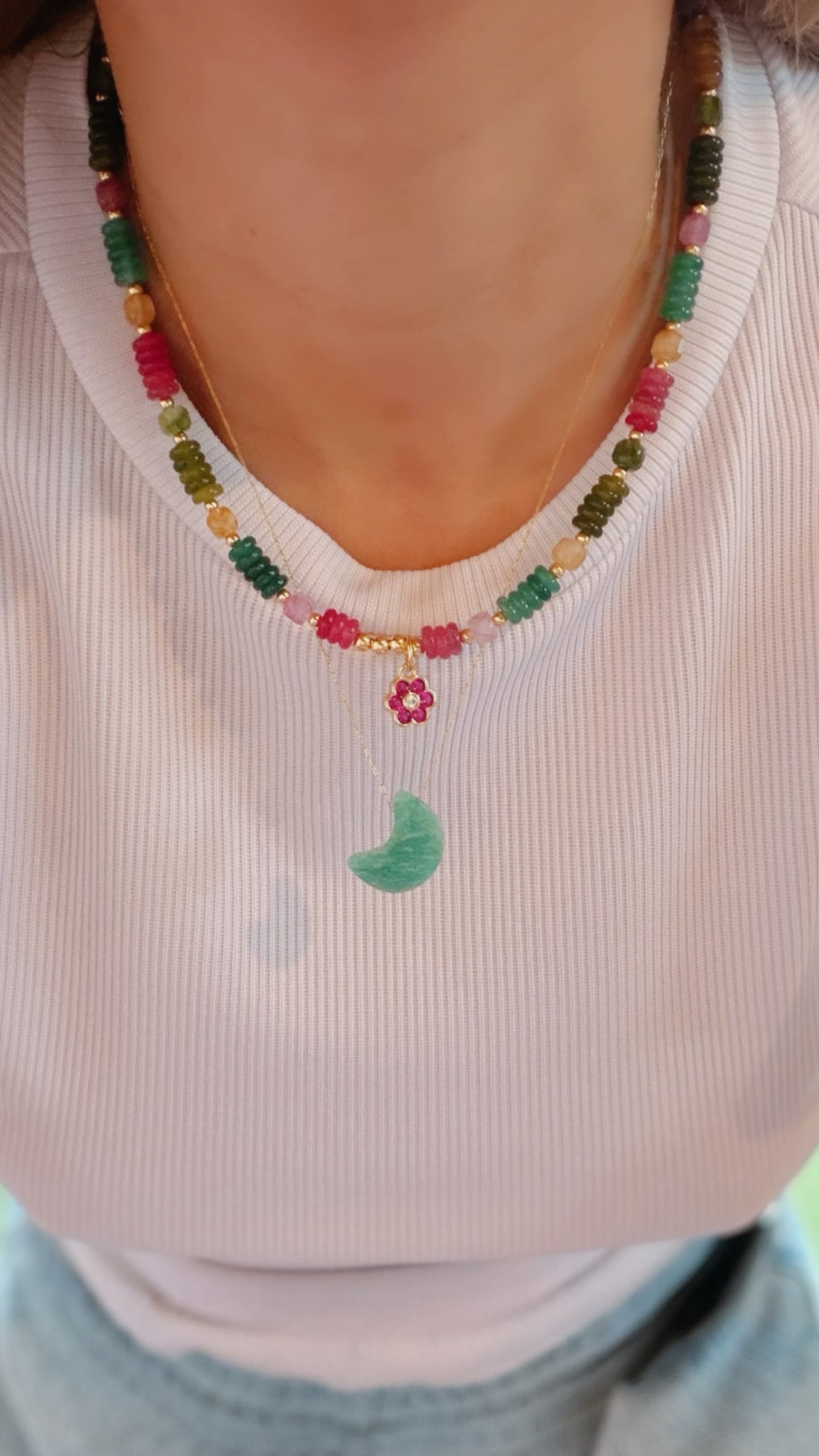 Selene Moon Crystal Necklace