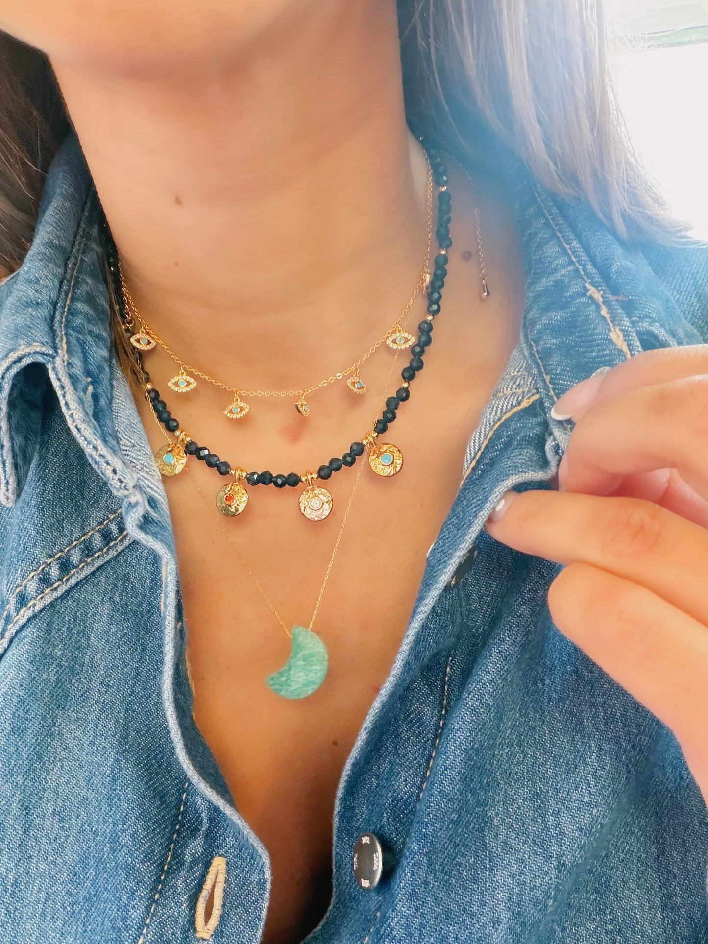 Selene Moon Crystal Necklace