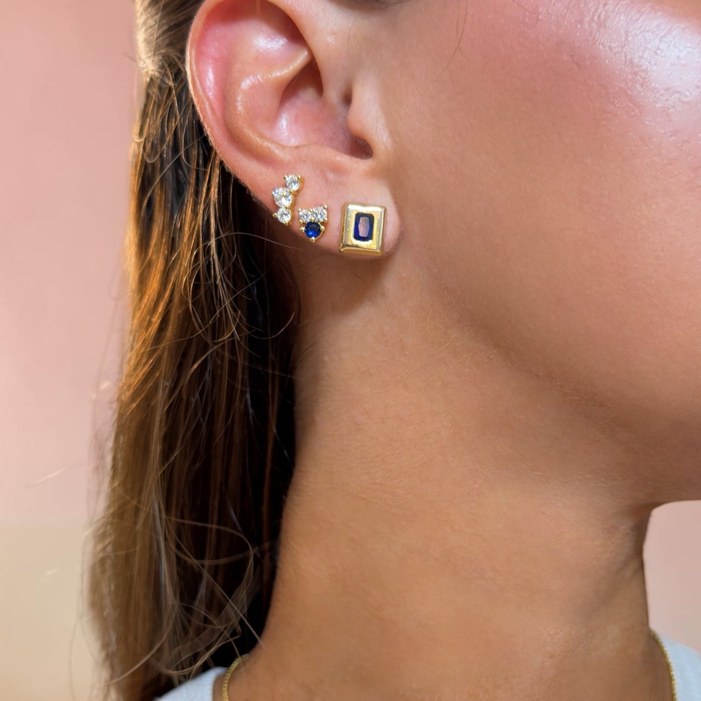 Azure Square Studs