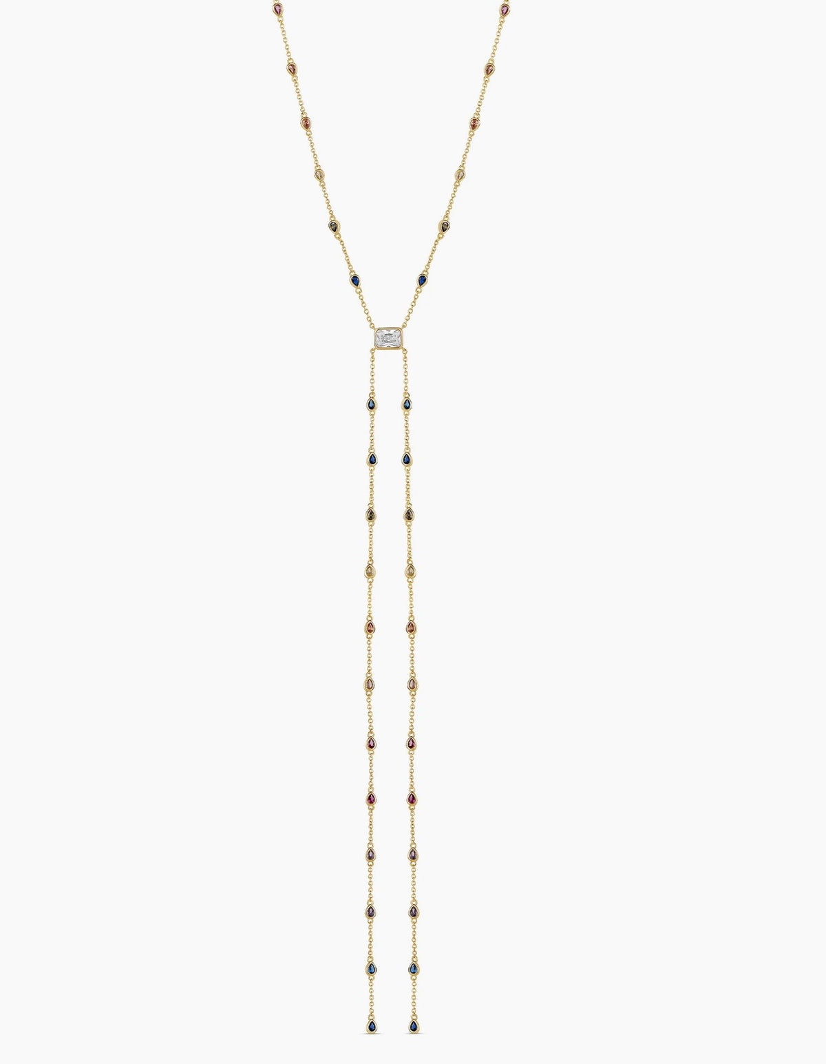 Amélie Rainbow Lariat Necklace