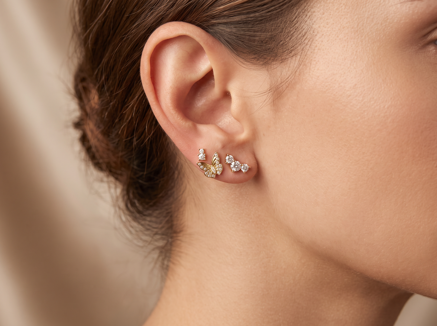 Golden Butterfly Earrings