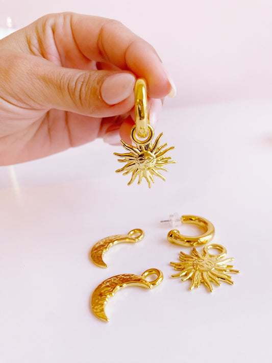 Sun and moon earrings