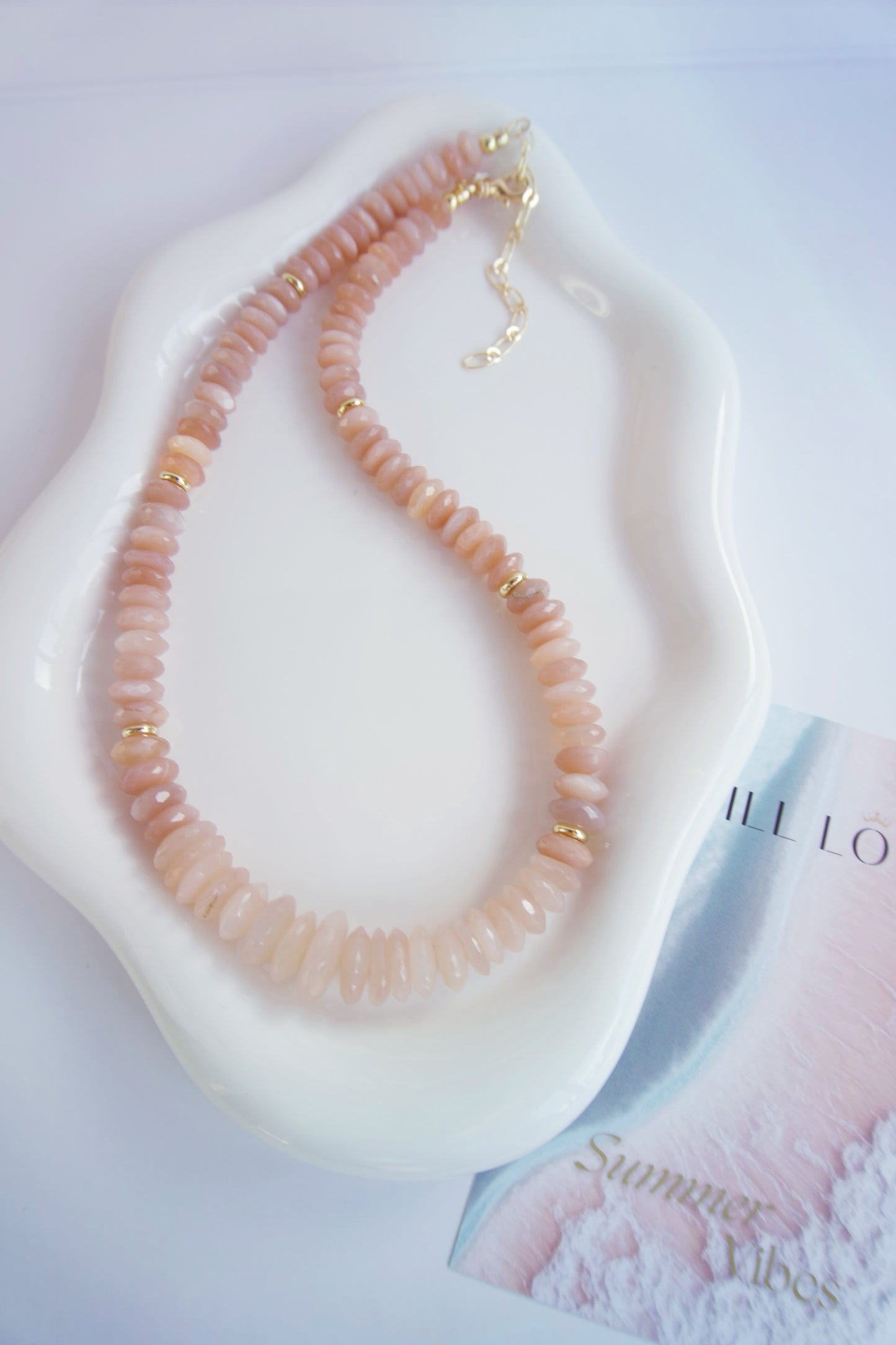 Peach Serenity  necklace