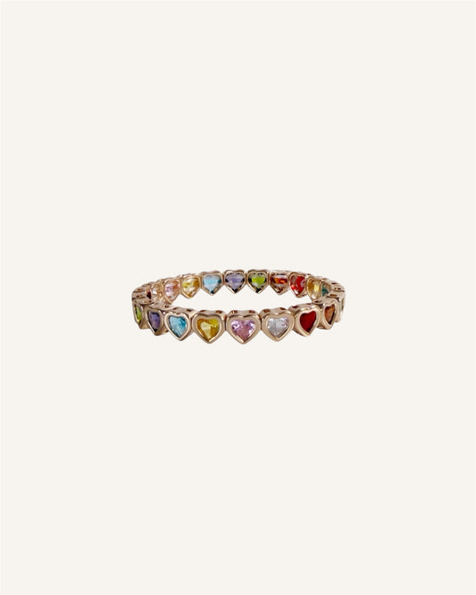 Rainbow heart bracelet