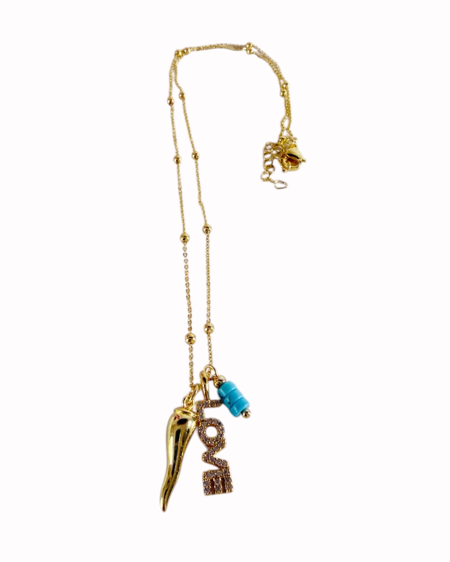 Mediterranean Love Charm Necklace