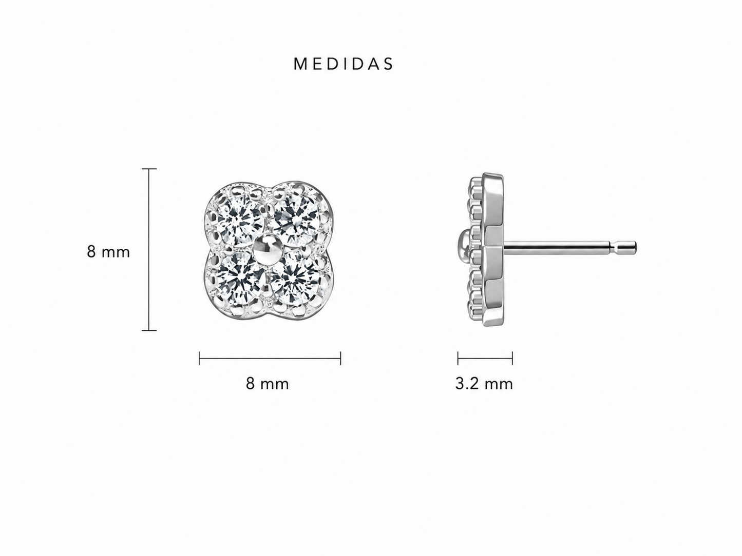 Lumi Clover Stud Earrings